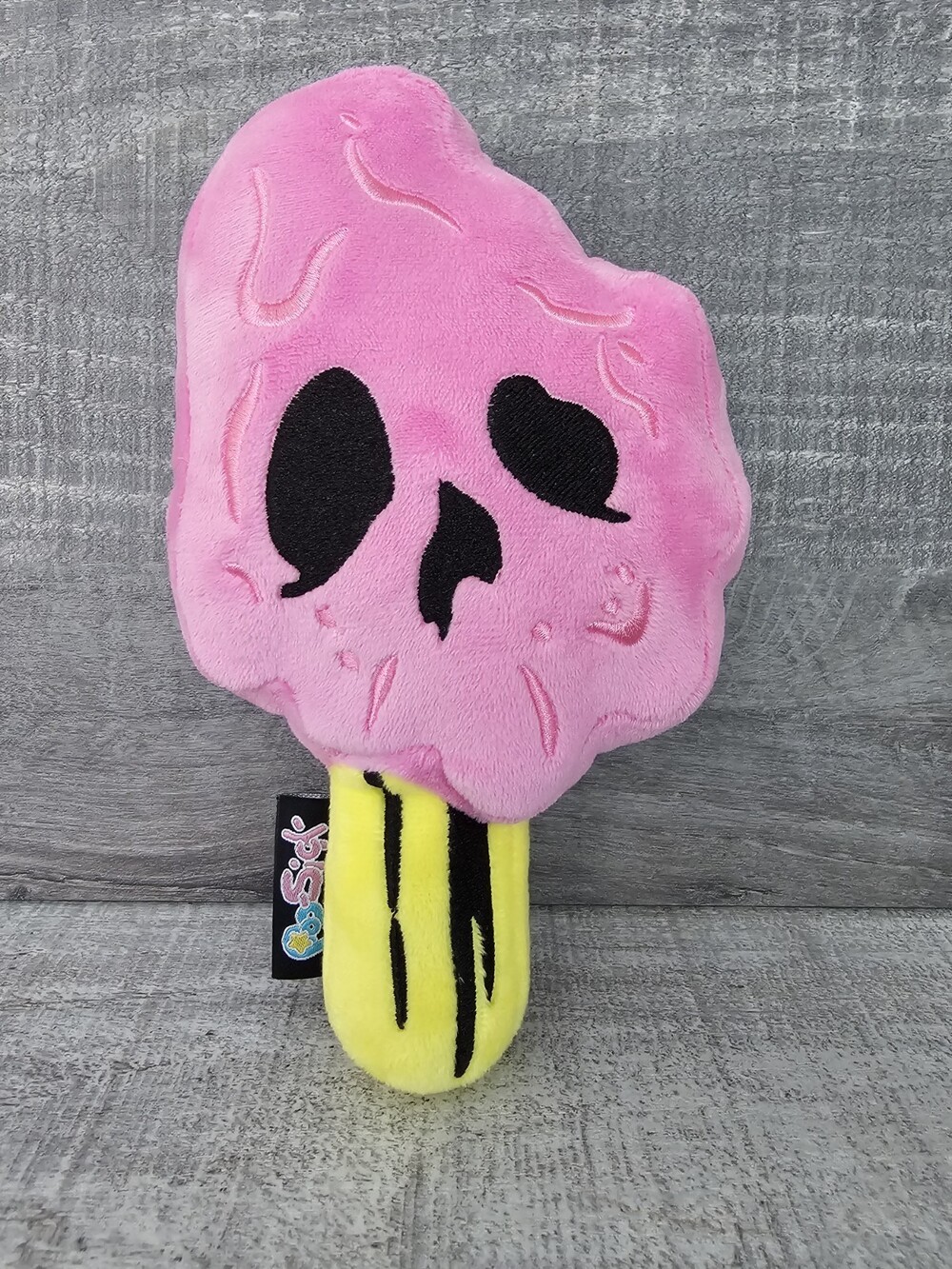 Pop Sick Scoop Pink Ice Cream Cone Plush 8" Stuffed Toy Food Kawaii Creepy
